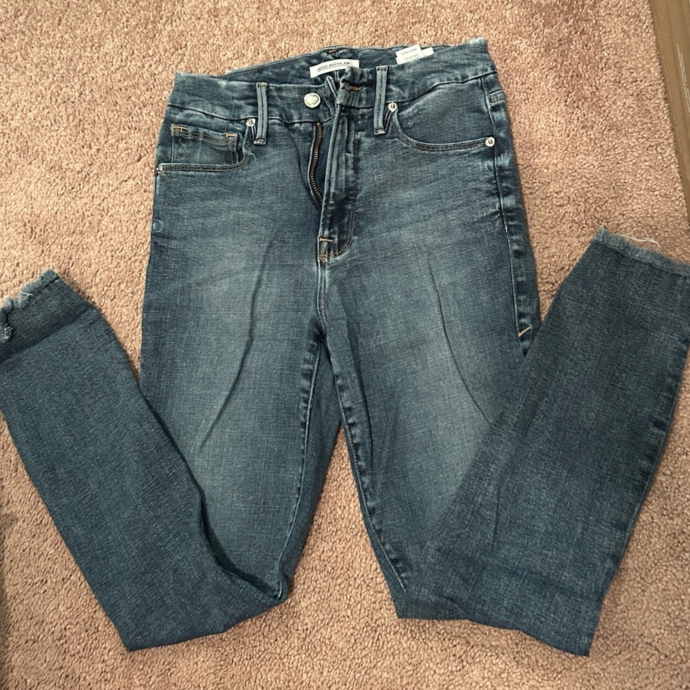 Good American Good Waist crop skinny jean